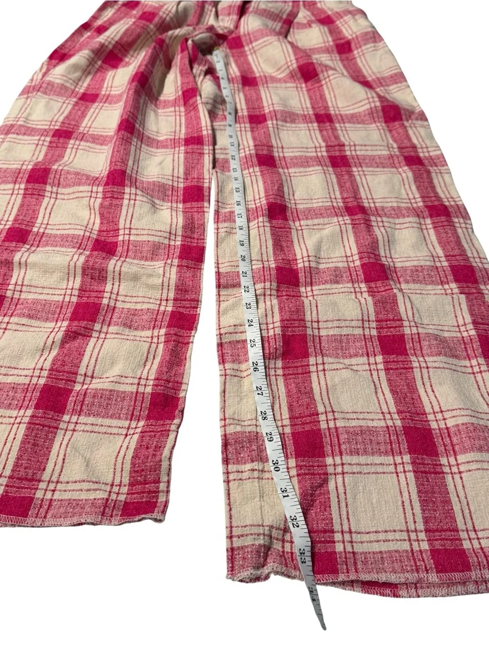 Sezane THÉOPHILE TROUSERS + TOMBOY SHIRT SET Linen In Pink White Check Sz38 US M